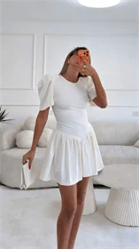 שמלה אורייה לבן