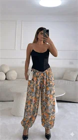 מכנס בלון פרחוני