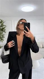 חליפה נוצות שחור