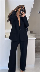 חליפה כפתור יהלום שחור