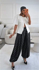 מכנס בלון נקודות שחור