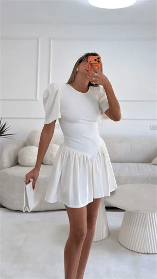 שמלה אורייה לבן