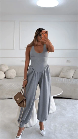 אוברול מריה אפור